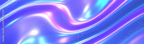 Abstract wavy blurred background, abstract widescreen futuristic geometric ba...