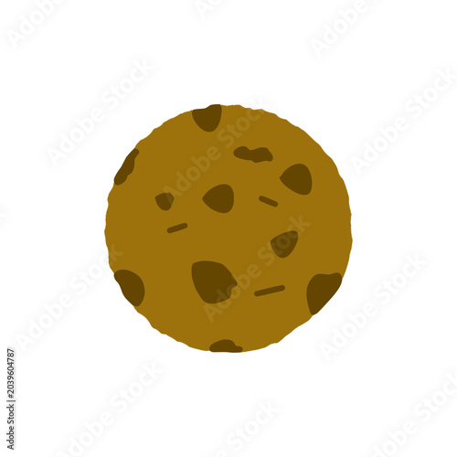 A chocolate chip cookie vector illustration 