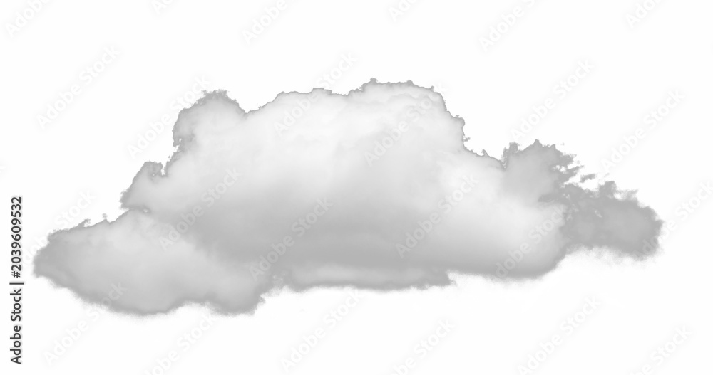 Naklejka premium White clouds isolated on black background