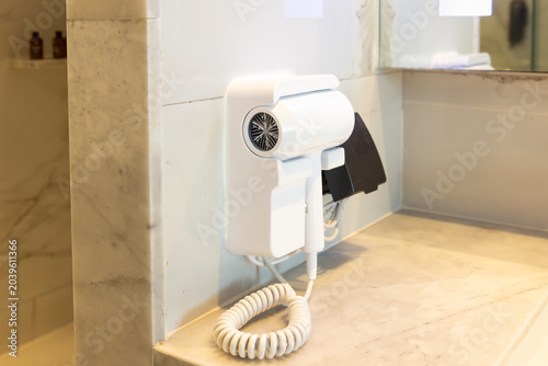 Fotografie Hotel Wall Mounted Hair Dryer for Bathroom,