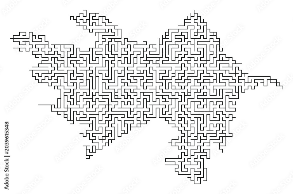 Obraz premium Abstract maze pattern design in symmetrical style