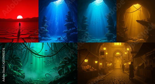 Immersive Worldscapes Dynamic Lighting and Rich Environmental Hues