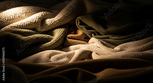 Soft fabric textures and comforting warmth on display