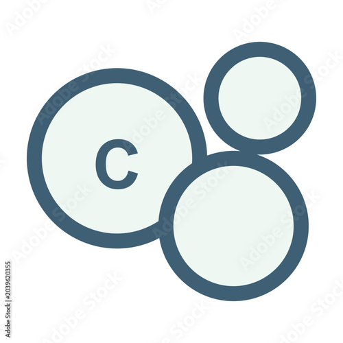 Carbon Core CARBON CAPTURE Minimal Flat Line Vector Icon
