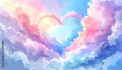 Heart shaped cloudscape