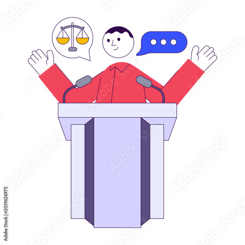Konstfotografi Perfect design illustration of speech