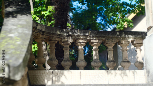 Photos Classical stone balustrade with concrete balusters in the historic old town