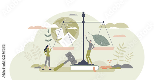 фотографія Green policy as governmental environment strategy plan tiny person concept, transparent background