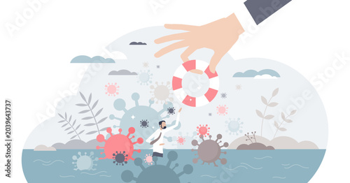 Foto Government stimulus as financial support in covid crisis tiny person concept, transparent background