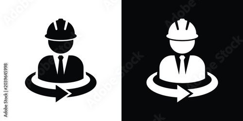 Tableau sur toile Construction management vector icon
