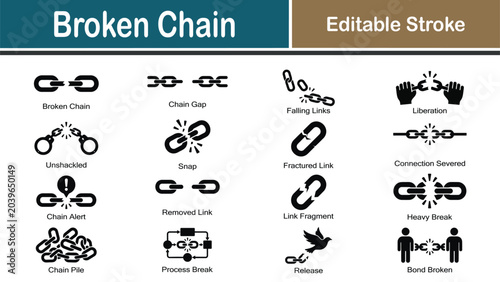 Photography Juneteenth freedom broken chain icons representing liberation and emancipation