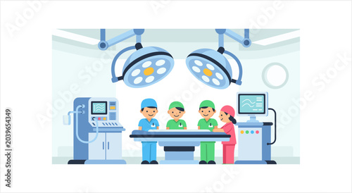 Bild auf Leinwand Medical Team Ready for Surgery in Operating Room.