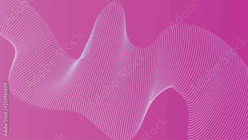 Abstract Flowing Wave Lines Background. Futuristic Digital Curve Lines Background. Vector Illustration