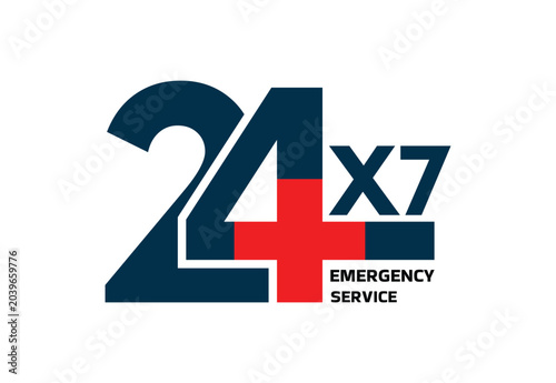 24 hours 7 days emergency service background