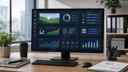 ESG reporting dashboard for corporate sustainability