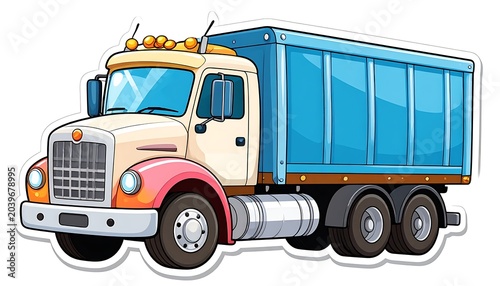 Colorful cargo truck
