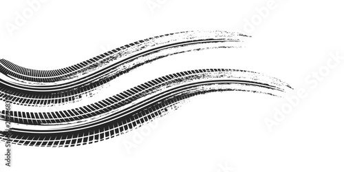 Cuadro en lienzo Tire tracks background for rally, drift, motocross, off-road and other auto and motorsport