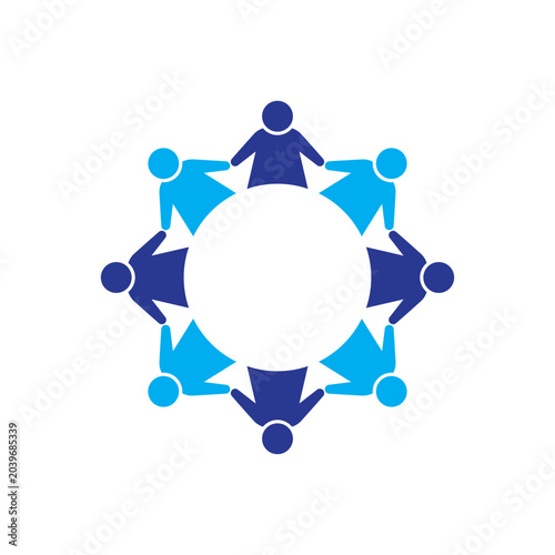 Diverse Group Holding Hands Around Circle