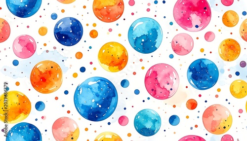 Colorful floating spheres