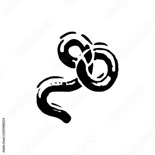 Foto icon of a multi-looped viral thread characteristic of the Filoviridae family