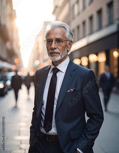 Mature man in suit