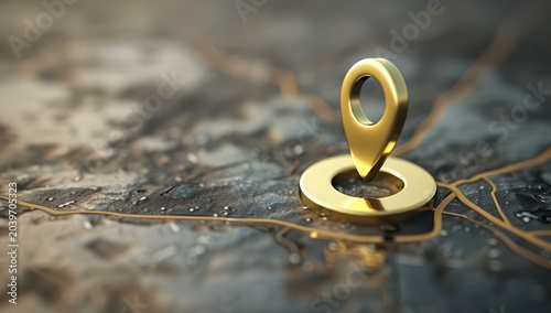 location pin 3d luxury, ai-generated image.