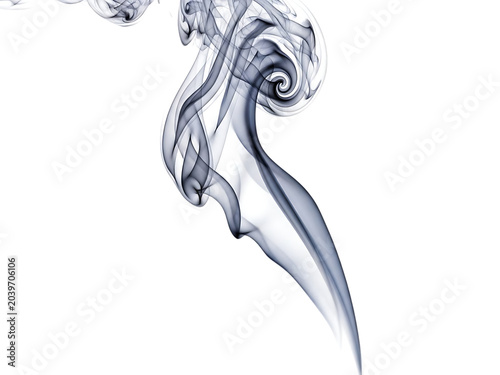 Elegant Swirling Smoke Isolated on Transparent Background Minimalist Abstract Art