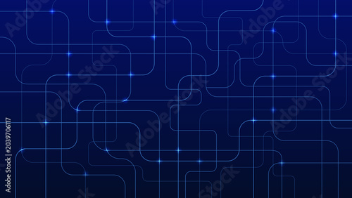Abstract Blue Network Grid: A dark blue background with a complex network of thin, glowing blue lines and small dots, creating a sense of digital connectivity and futuristic technology.