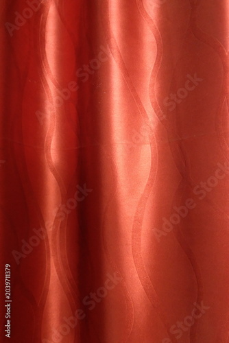 Elegant Red Curtain Fabric Texture Background
