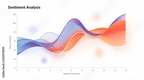 Abstract Data Analysis Wave Graph with Gradient Colors