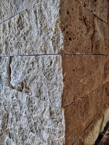 Bild auf Leinwand corner stone masonry
