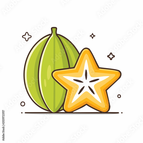 Star Fruit Illustration