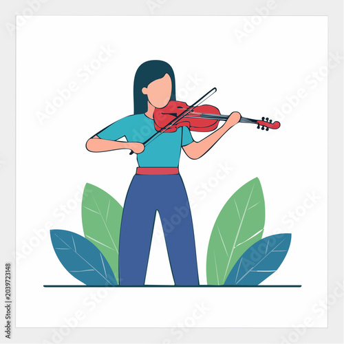 Woman Playing Violin