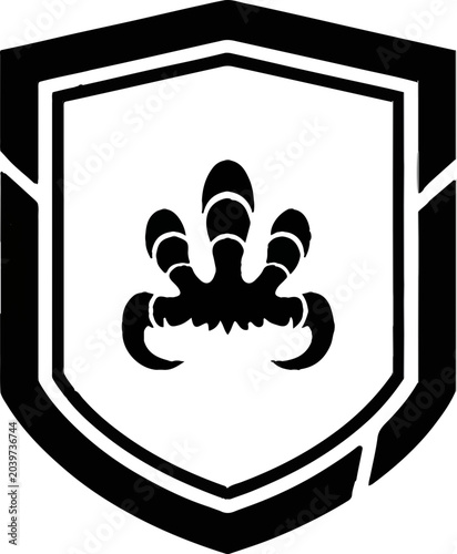 Eagle Claw Shield Insignia – Patriotic Crest Logo for Security, Military and Sports Teams