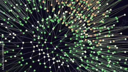 Network connections visualized in a vibrant burst of colorful lines and dots