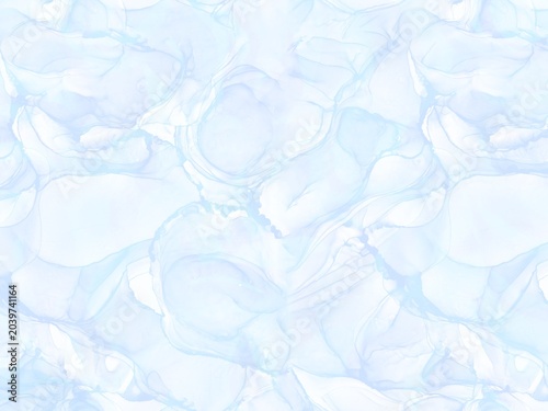 水色系で氷のような模様が入った背景素材イラスト