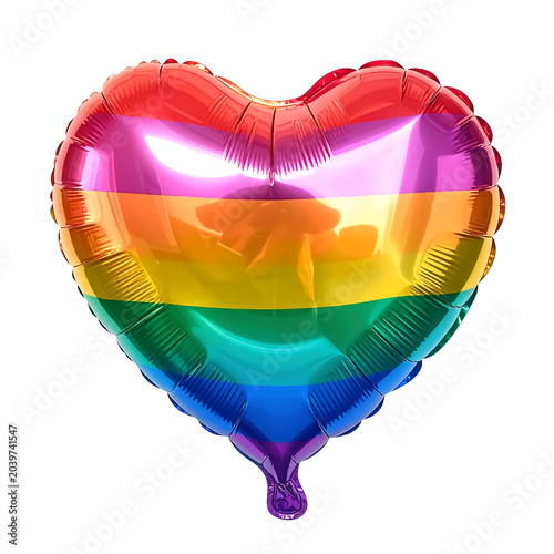 Rainbow Heart Balloon Glossy Pride Party Decoration