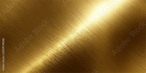 A metallic brushed gold texture background with a diagonal bright reflection, conveying luxury and elegance.