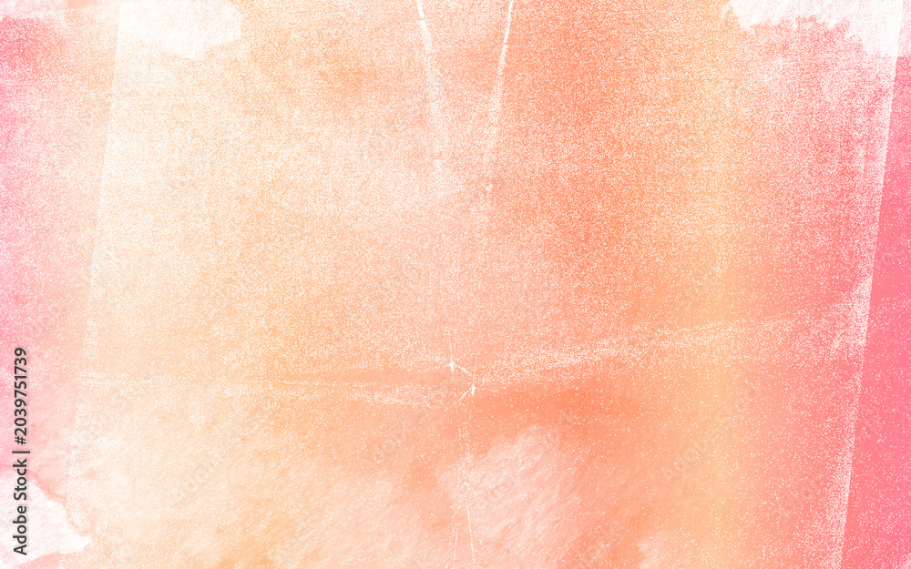 Fototapeta premium High-resolution abstract pastel texture background featuring a soft blend of peach, coral, blush pink, and creamy beige tones with delicate distressed details and artistic grain effects.