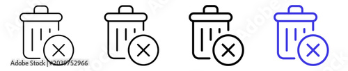 Foto Delete cancel error, remove trash linear icon collection design