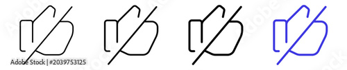 Photos Unlike cancel remove reaction thumbs linear icon collection design