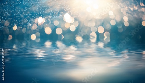 Soft Focus Shimmering Water Reflections With Creative Bokeh Shapes Flares