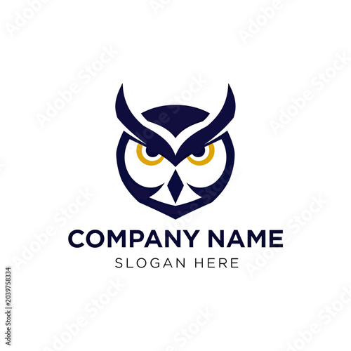 Minimalist Owl Head Logo Design Concept