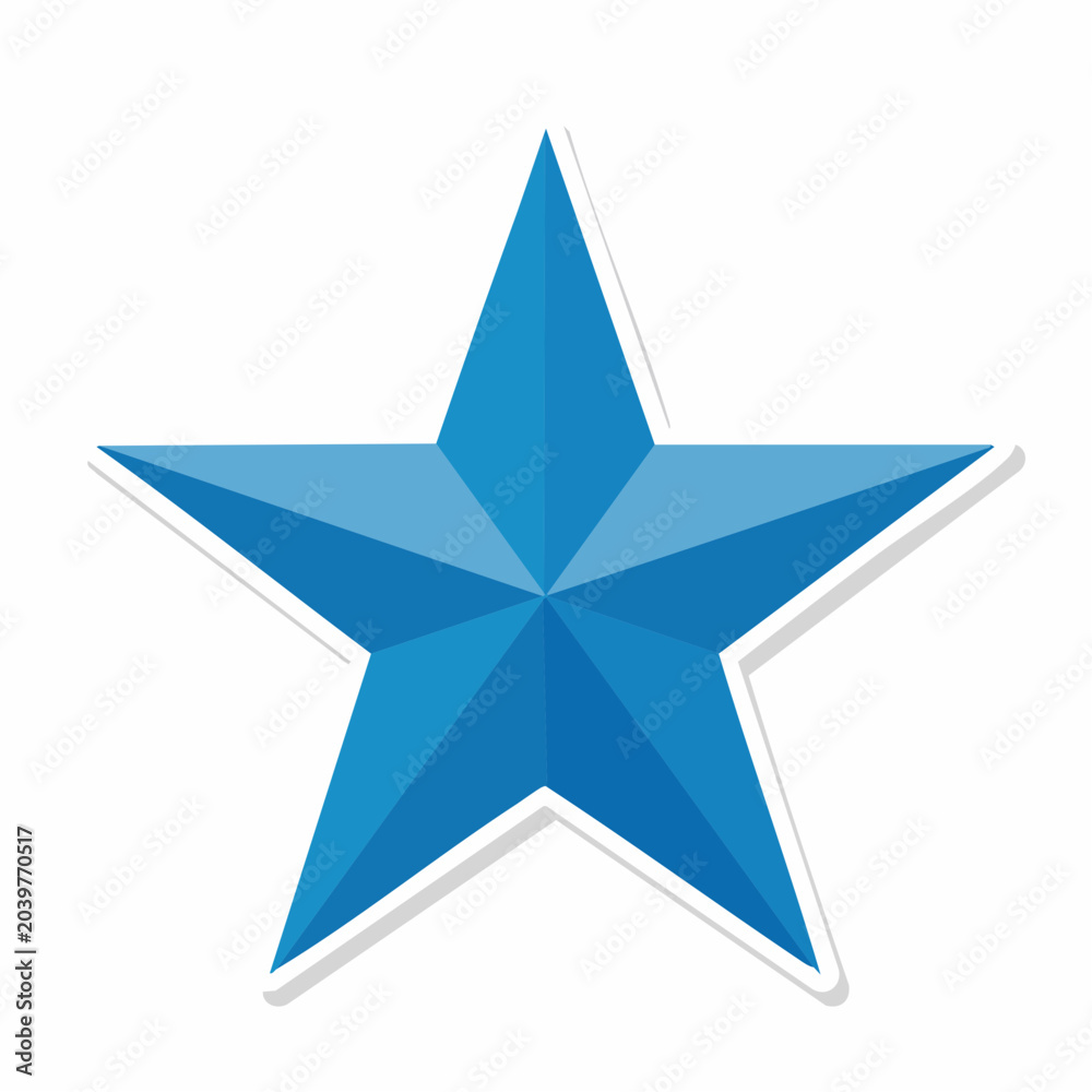 Obraz premium Blue Star Icon