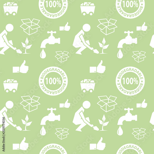 ecological icon seamless pattern 05