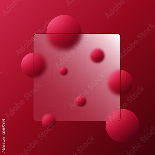 Energetic abstract composition with a semi-transparent panel on a red gradient background. Eps 10