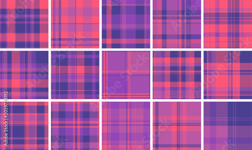 Valokuva Professional plaid pattern set licensing projects