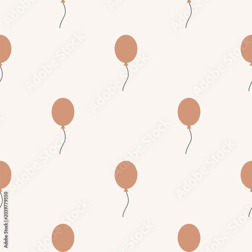 Seamless pattern of simple flat balloon illustration