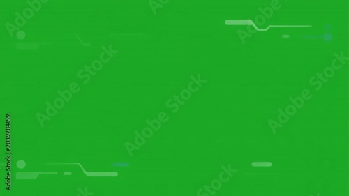 Futuristic HUD Elements Animation on Green Screen Background for Digital Interface