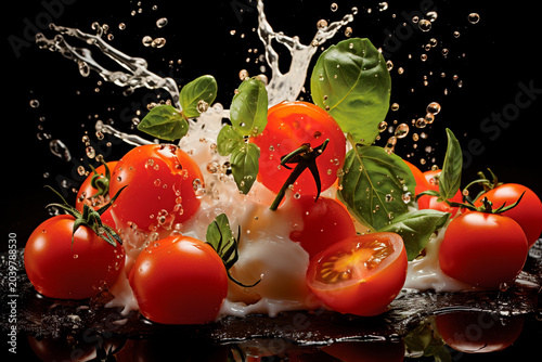 Caprese salad ingredients in various styles